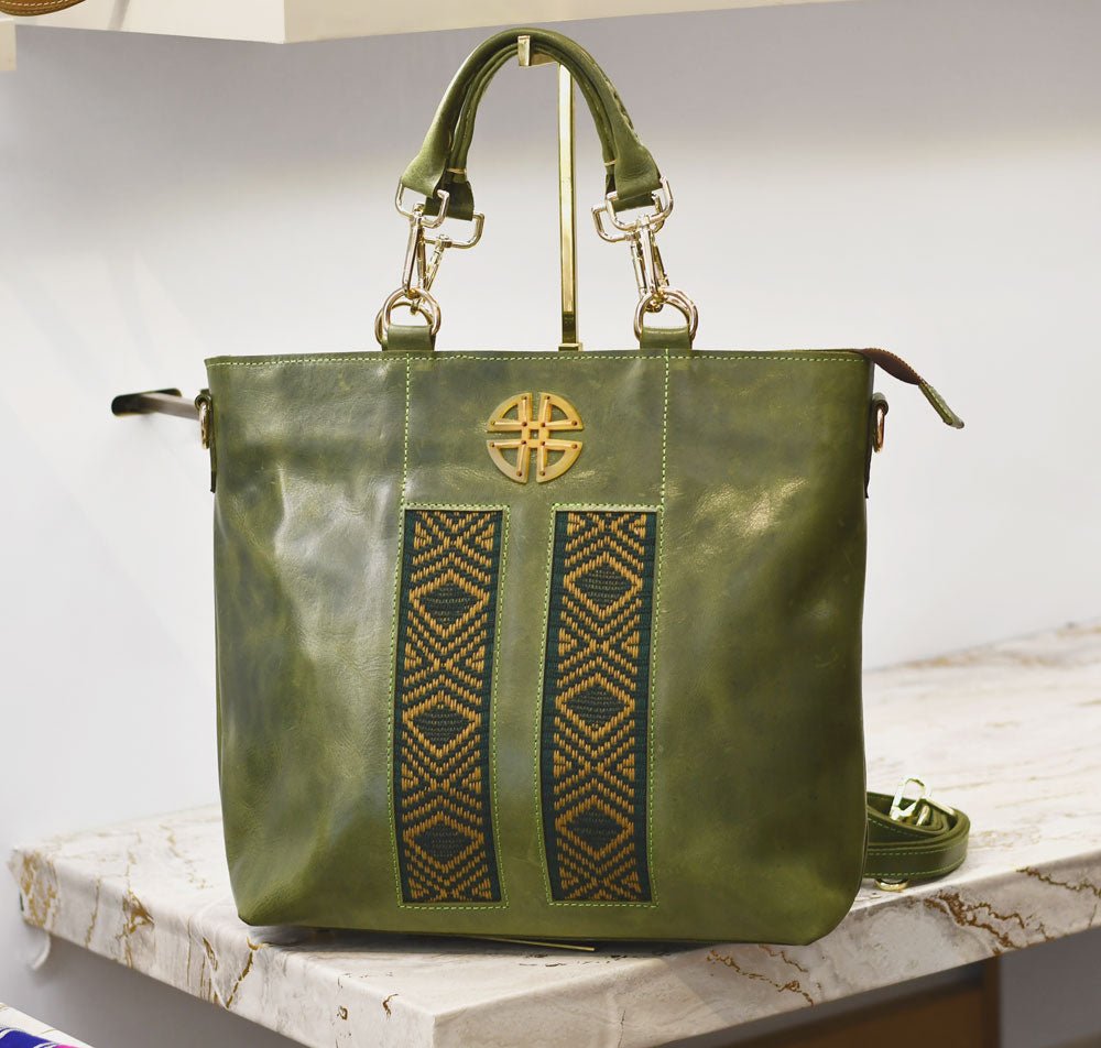 Tobiya Leather Tote Bag – Large, Ethiopian Made | ZAAF Collection