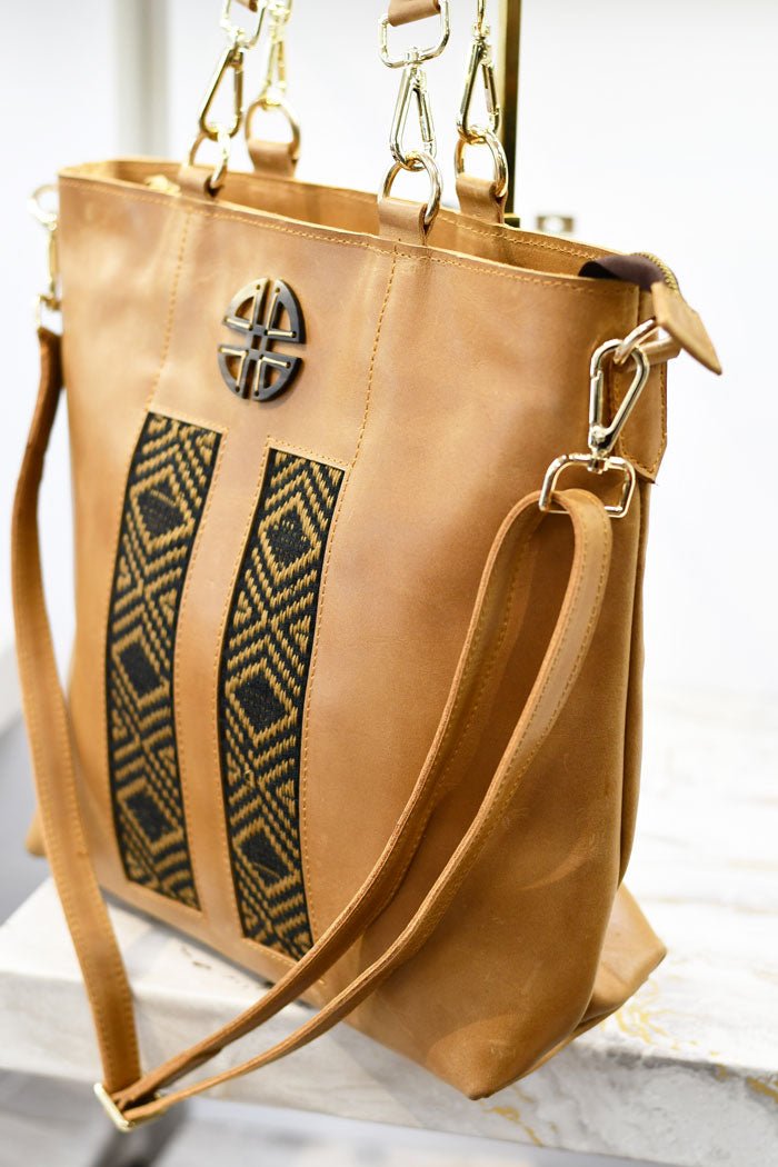 Tobiya Leather Tote Bag – Large, Ethiopian Made | ZAAF Collection