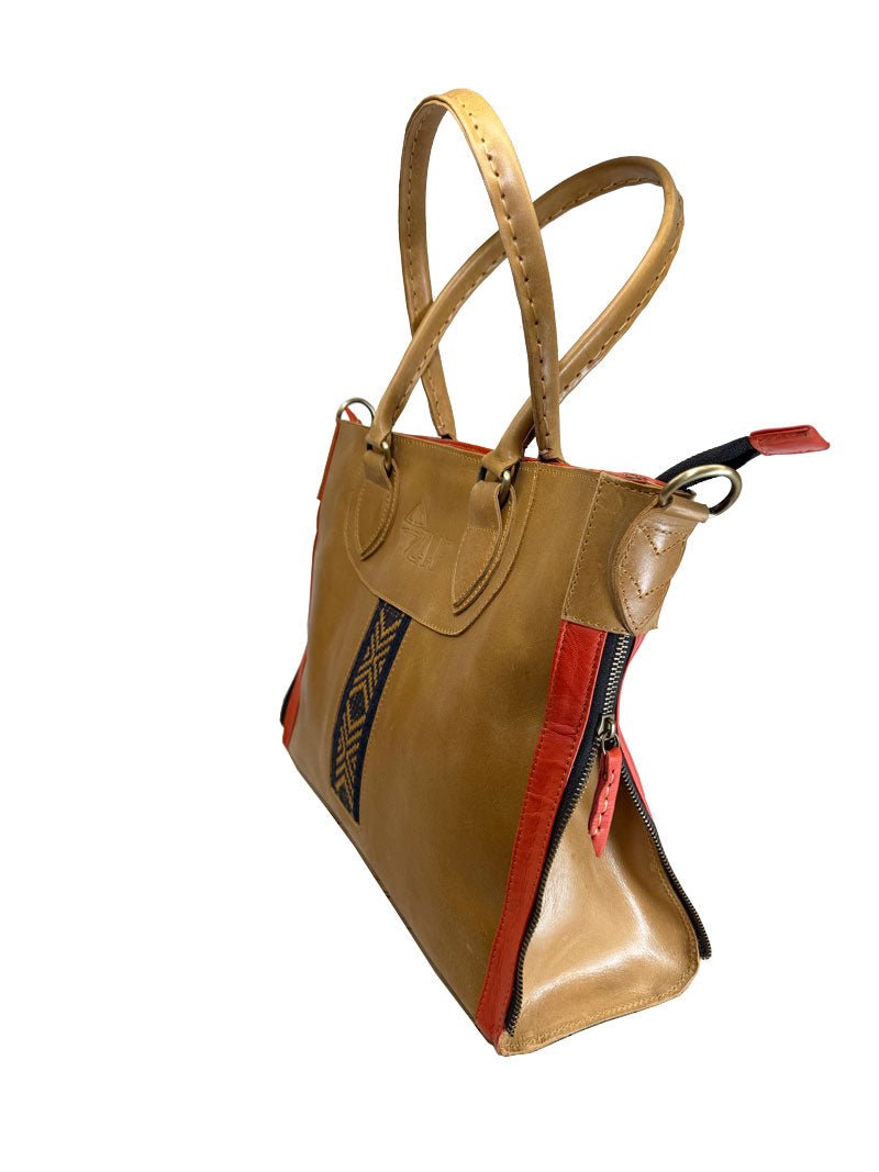 Wanza Leather Laptop Handbag | ZAAF Collection
