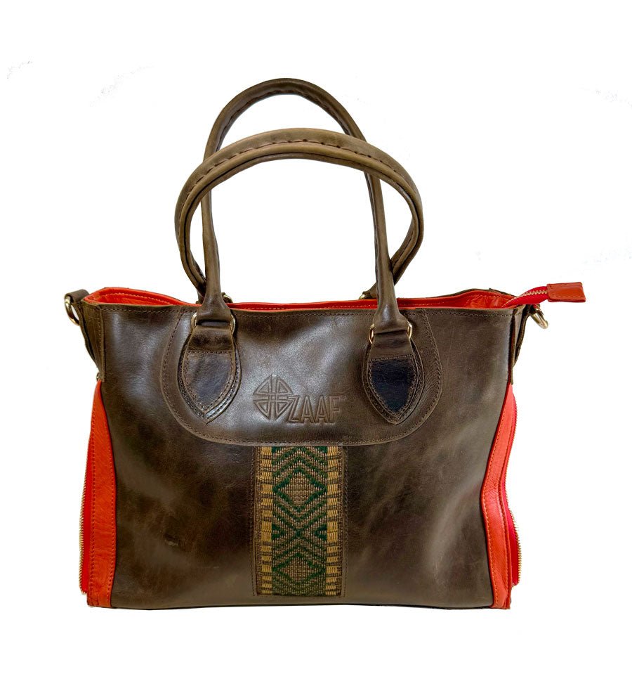 Wanza Leather Laptop Handbag | ZAAF Collection