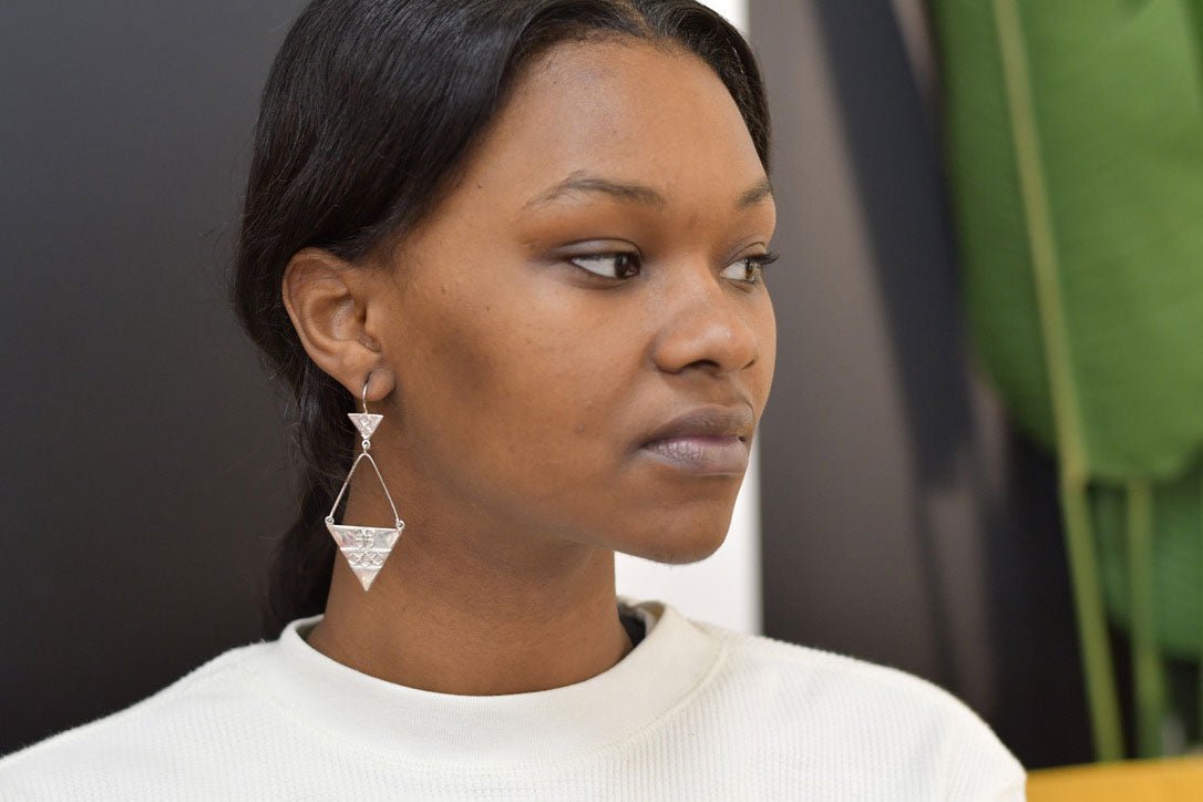Capnella Triangle Earrings in Earrings | ZAAFCollection.com