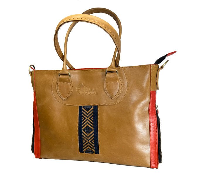 Wanza Leather Laptop Handbag | ZAAF Collection